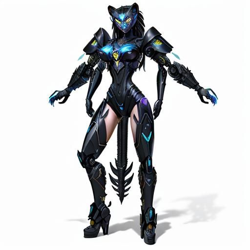 Displacer Beast Coeurl with Cyberpunk Details