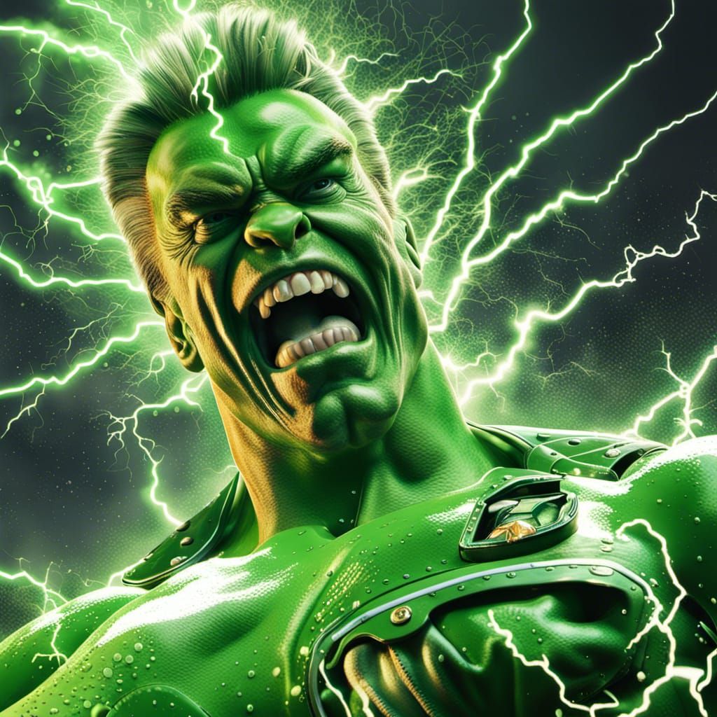 Arnold Gremlin Schwarzenegger in Digital Splash Art