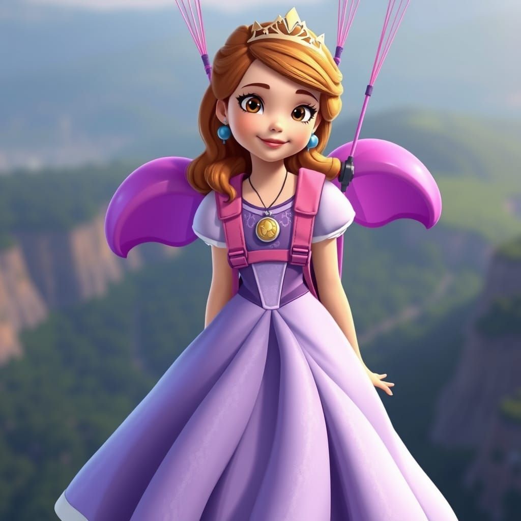 Princess Sofia with Parachute, Disney Style