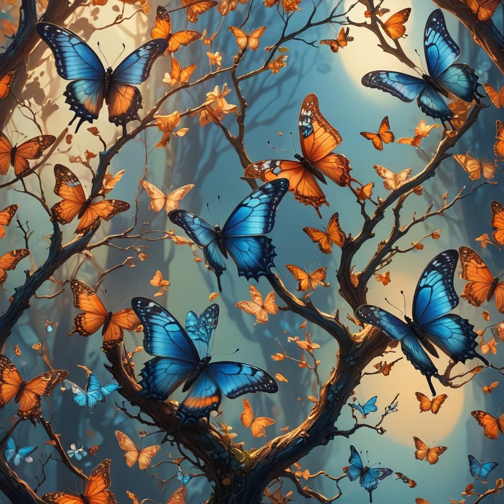 Fantasy SilkWing with Butterfly Wings Concept Art