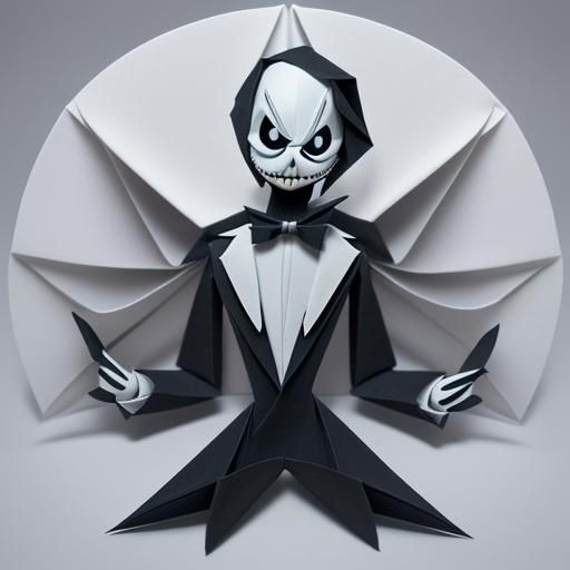 Jack Skellington Origami Papercraft in 8K