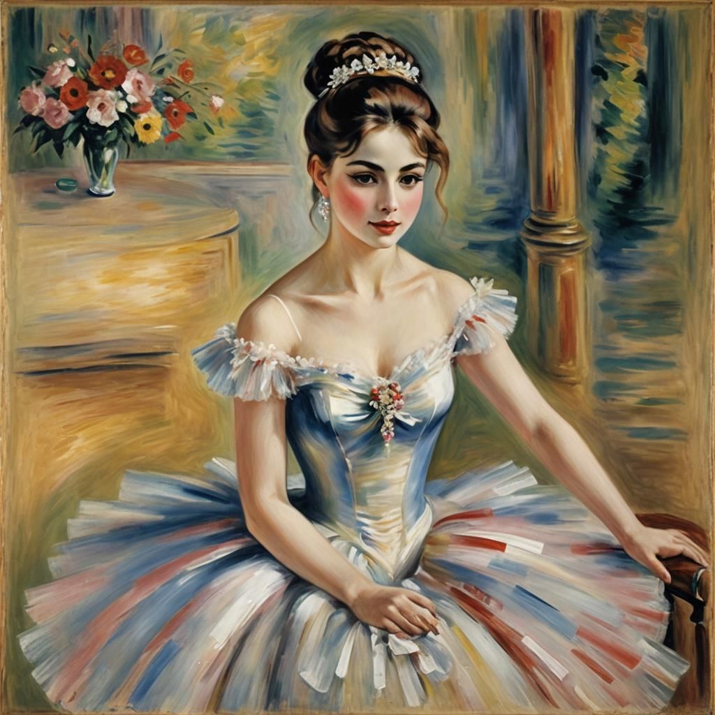 Abstract Prima Ballerina in Impressionist Style