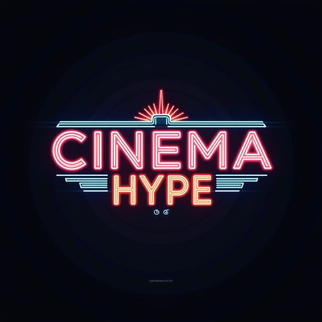 Retro-Futuristic Logo for Cinema Hype Movies