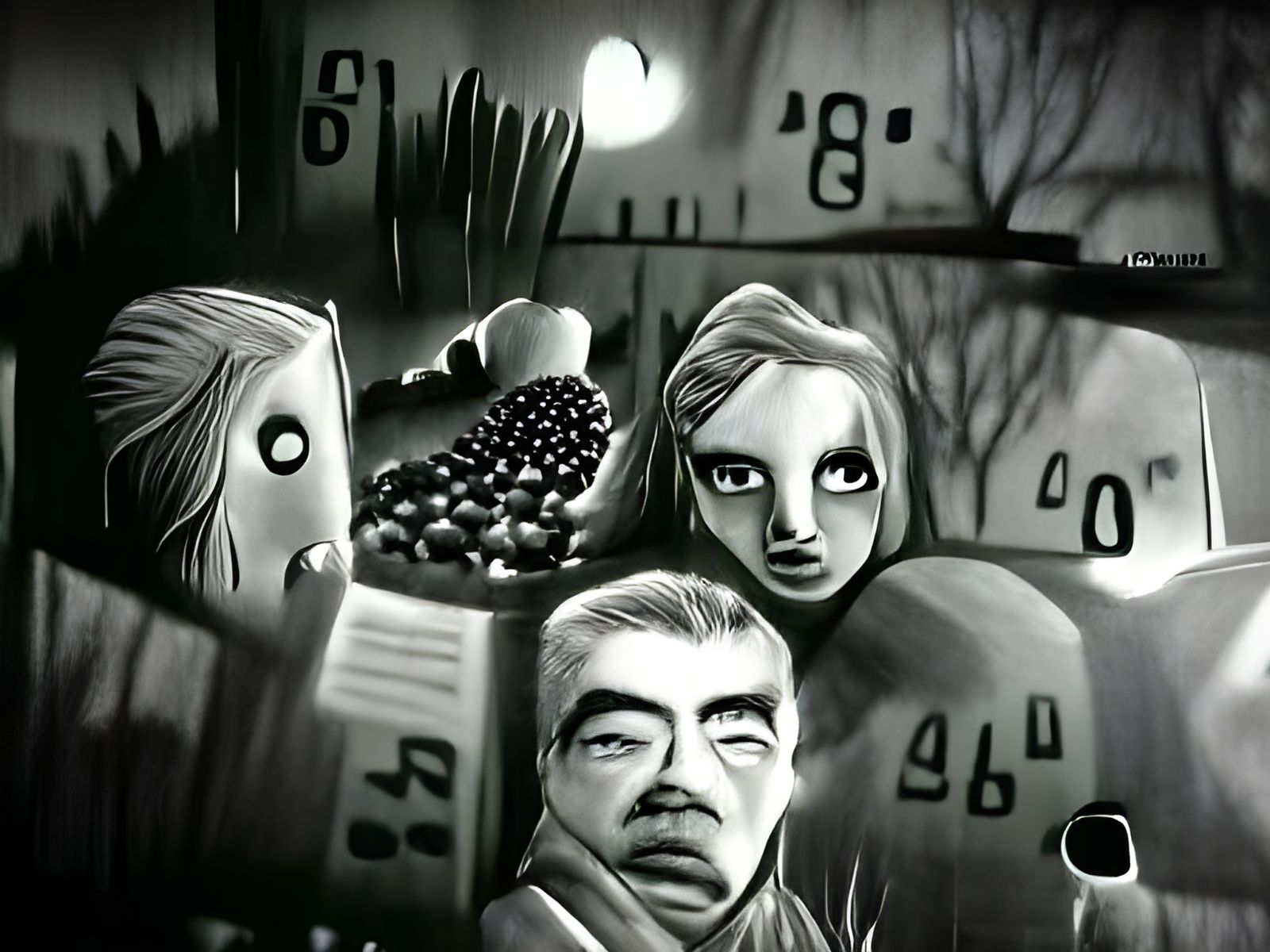 Night of the Living Dead: Film Noir Illustration