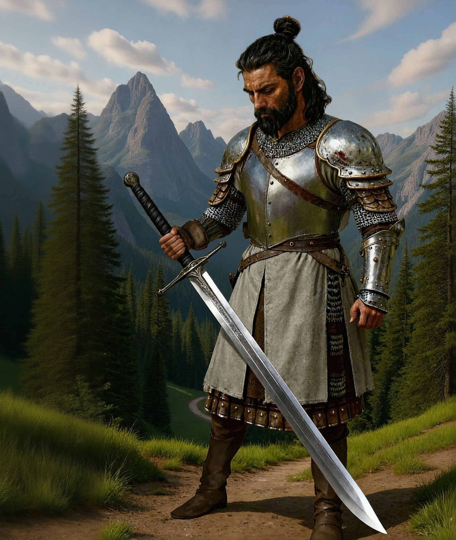 Fire Genasi Warrior Twin Swords