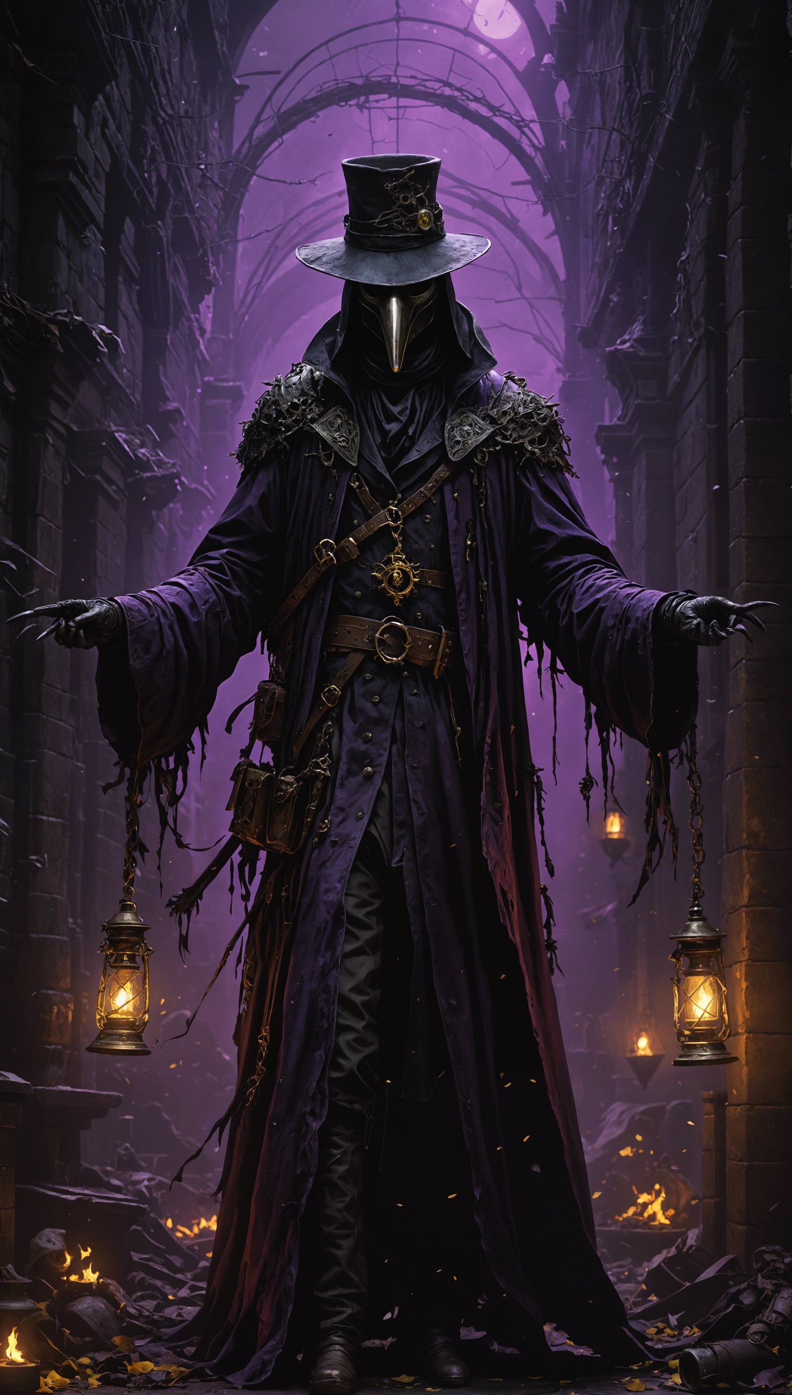 Plague Doctor in Dark Fantasy Style