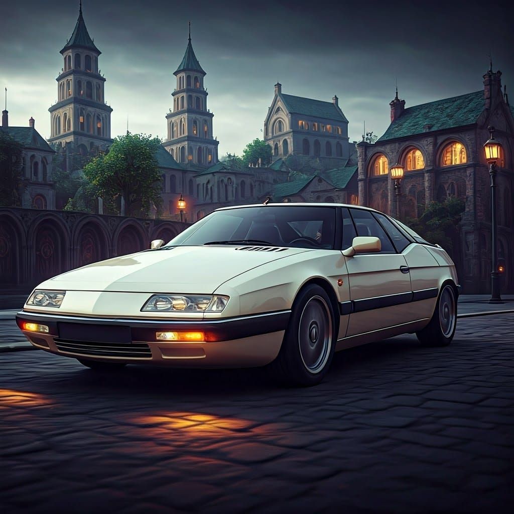 Steampunk Citroën XM Roadster in Celtic City Drift