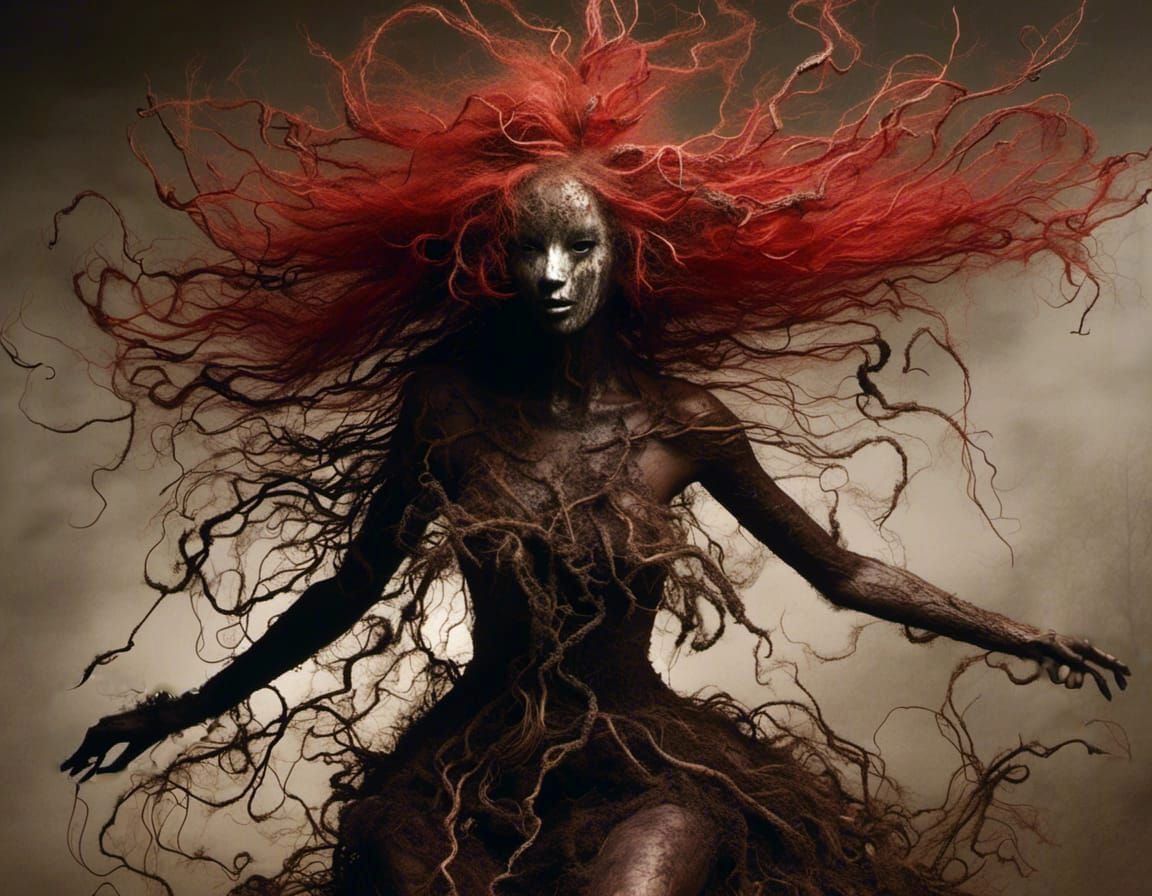 Black Female Figure with Torito Mask