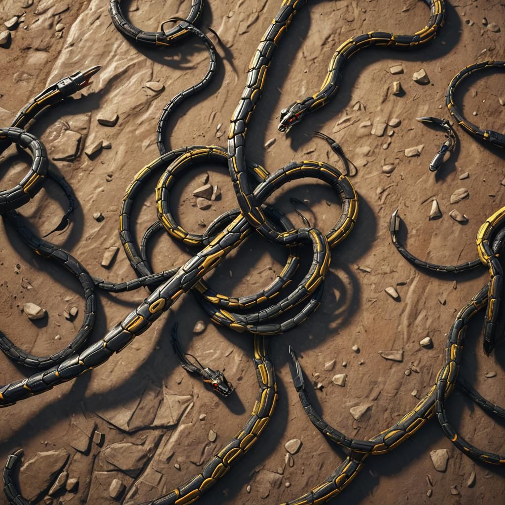 Venomous Snake Whip Weapon in 3D Cinematic Style