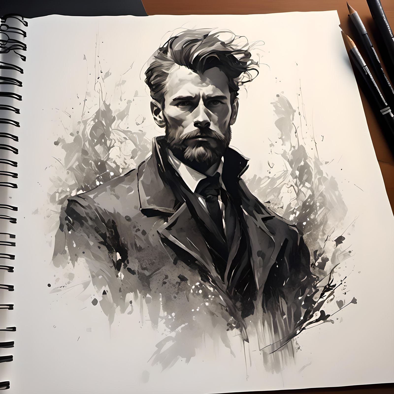 Detailed Tom of Finland Style Ink Sketch