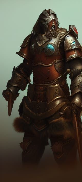 Paladin and Bear: Detailed Matte Painting