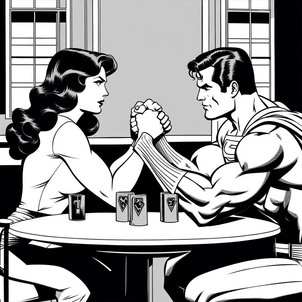 Lois Lane vs Superman Arm Wrestling