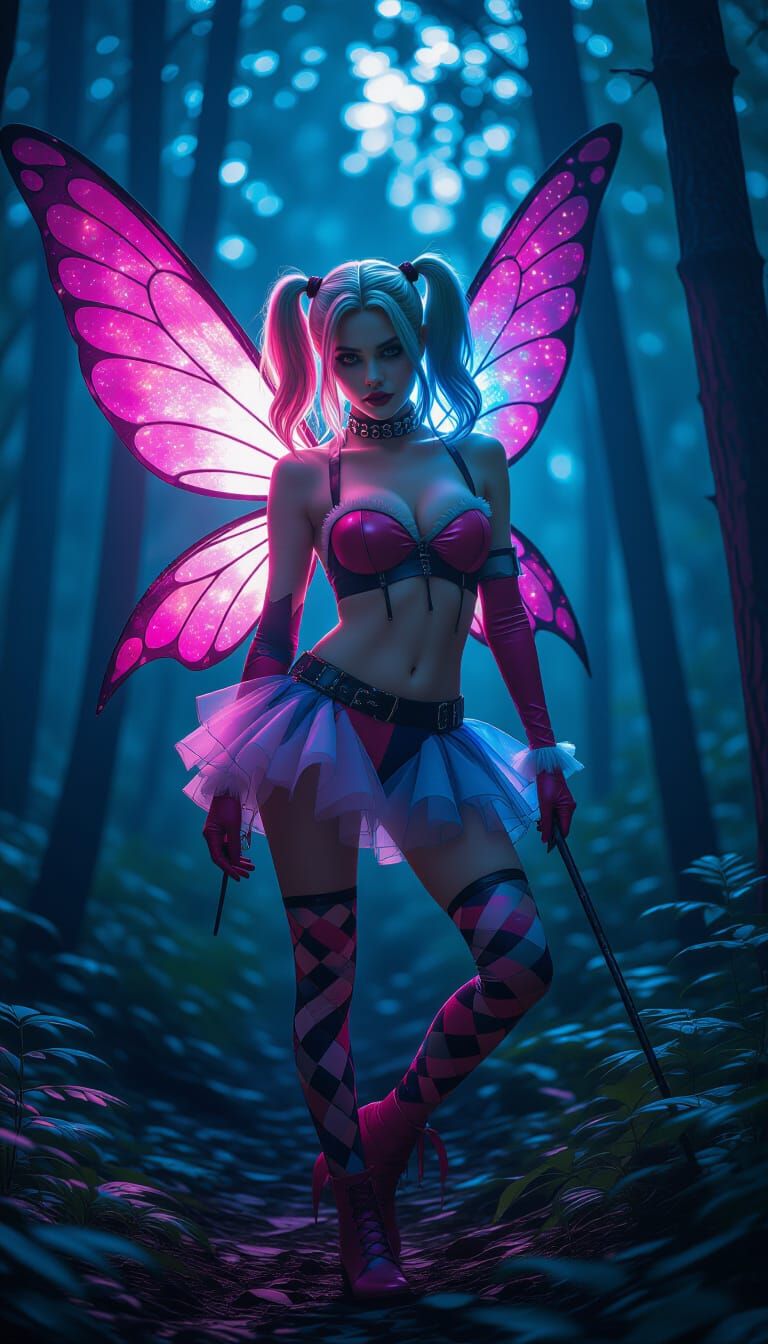 Harley Quinn as Fairy in Mystical Forest