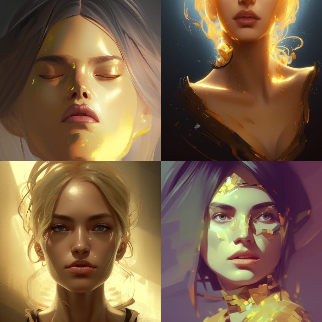 Golden Light Concept Art Portrait with Stunning 8K Detail