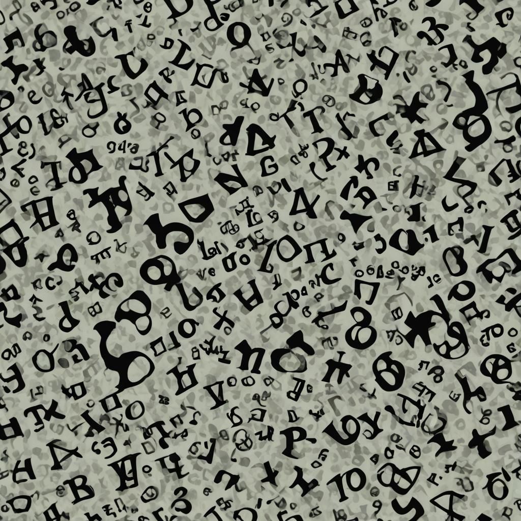 Abstract Punctuation Mark Composition