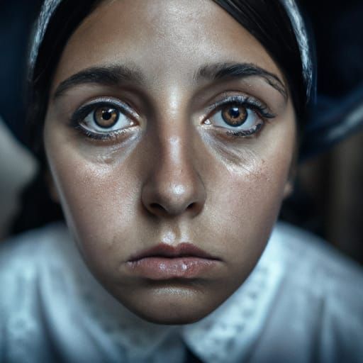 Mexican Revolution Girl Portrait in Ambient Light