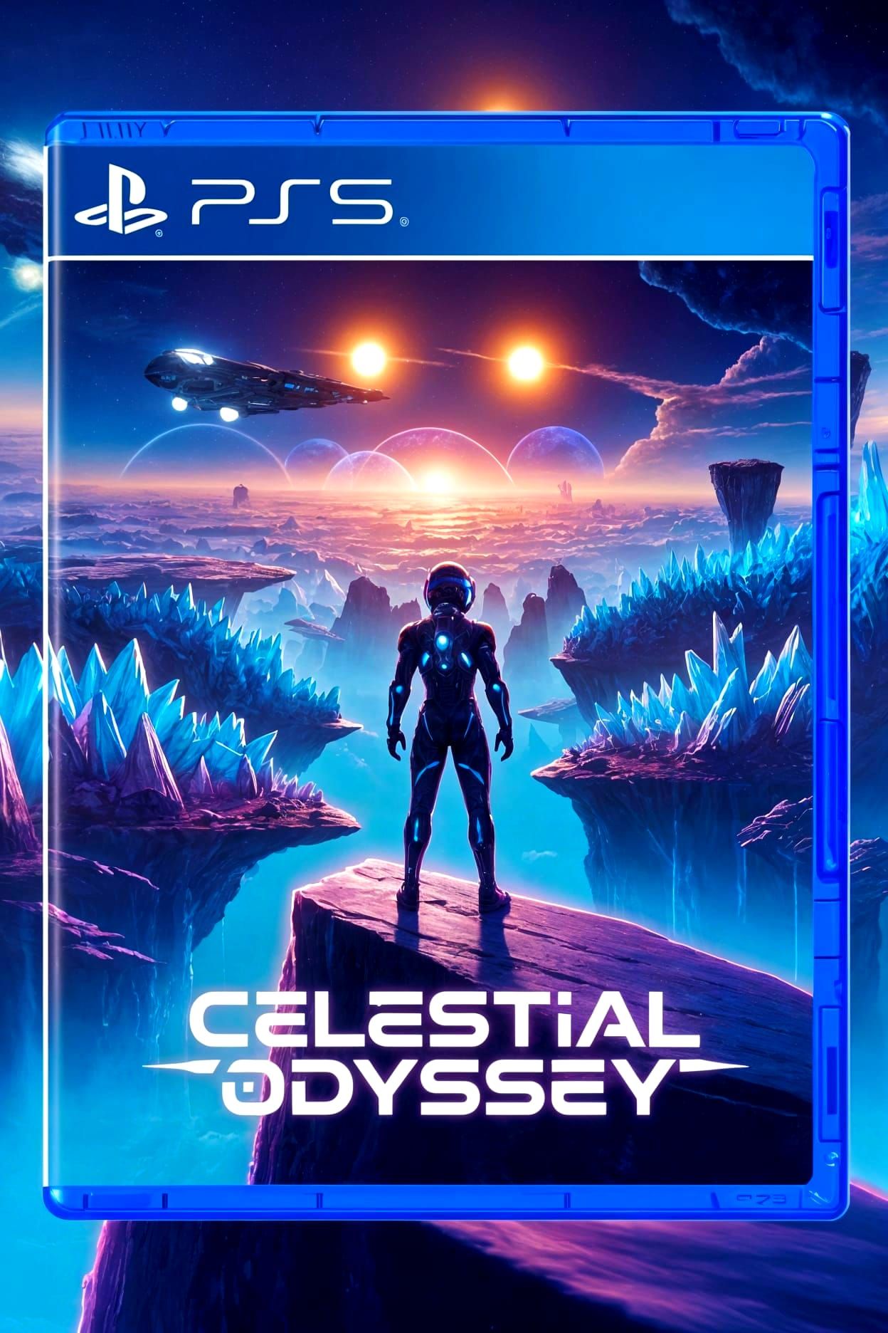 Celestial Odyssey: Epic Sci-Fi Playstation Game Cover