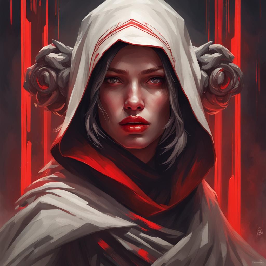 Detailed Portrait of a Female Jedi Warrior