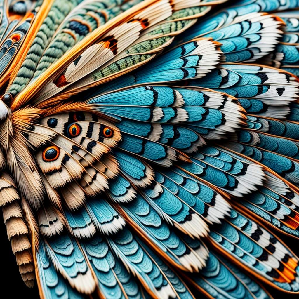 Macro Photograph of a Moth Wing in 8k