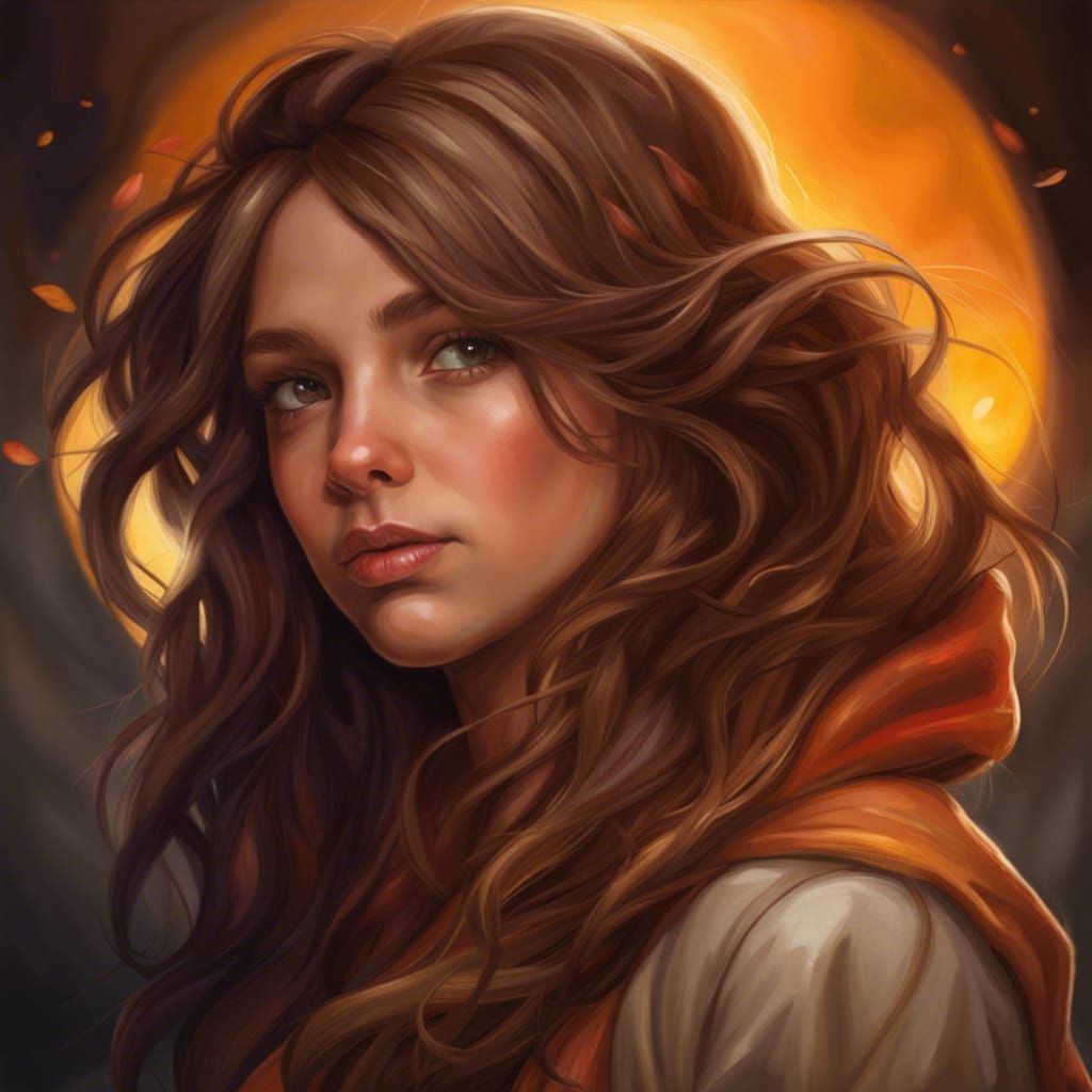 Halloween Girl in Dreamy Autumn Colors