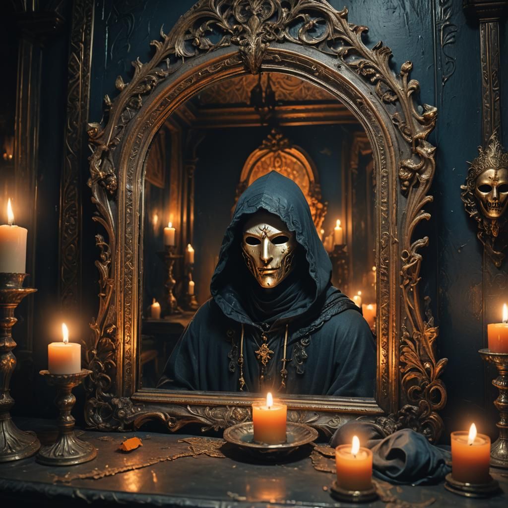 Eerie Hooded Figure in Dark Fantasy Art