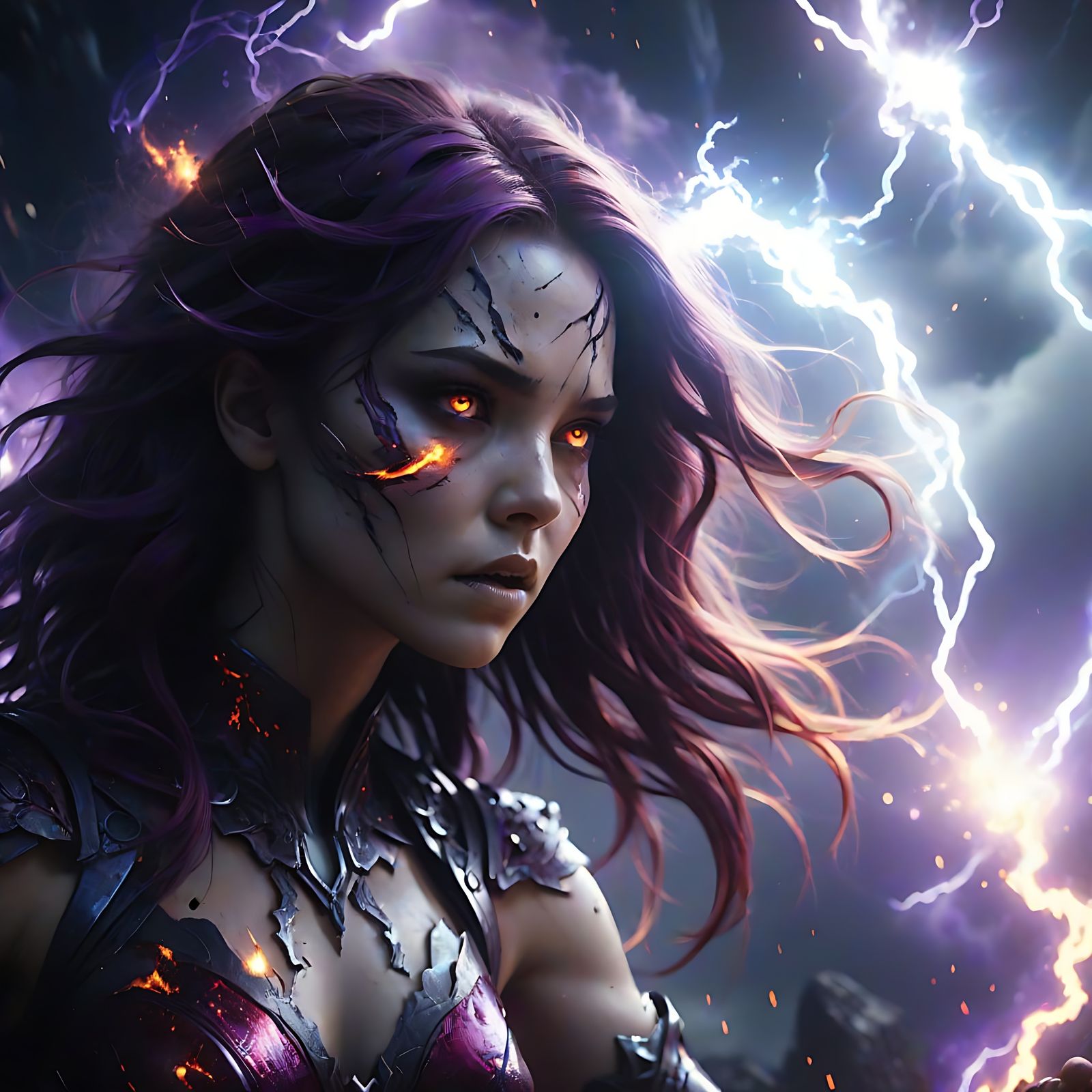 Cosmic Hero Unleashing Destructive Energy