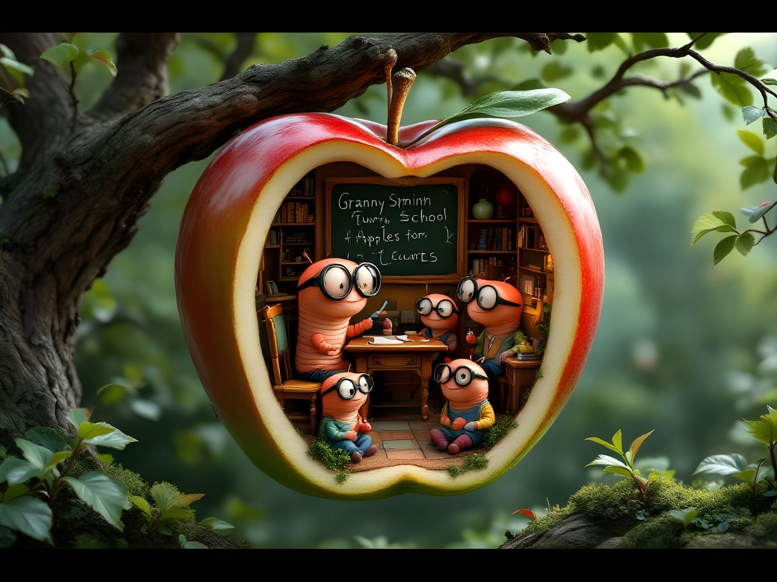 Cider House Schools, Ms. Wiggleworth's Class, With Her Stude...