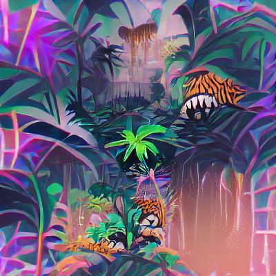Lush AI-Generated Jungle Landscape