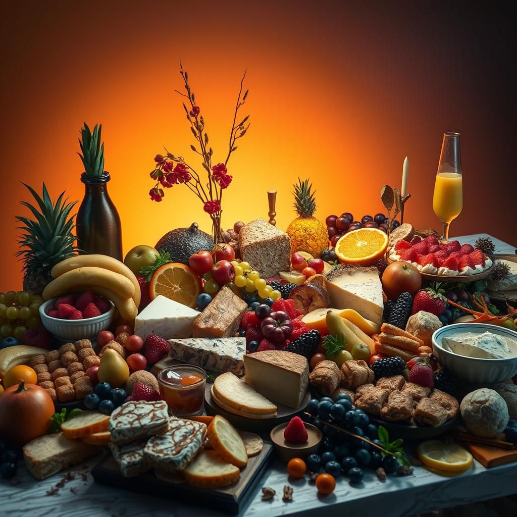 Lavish Smorgasbord in Cinematic Concept Art Style