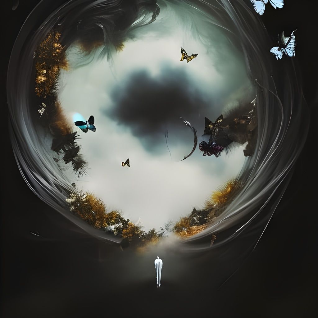 Infinity Symbol in Smoke and Clouds