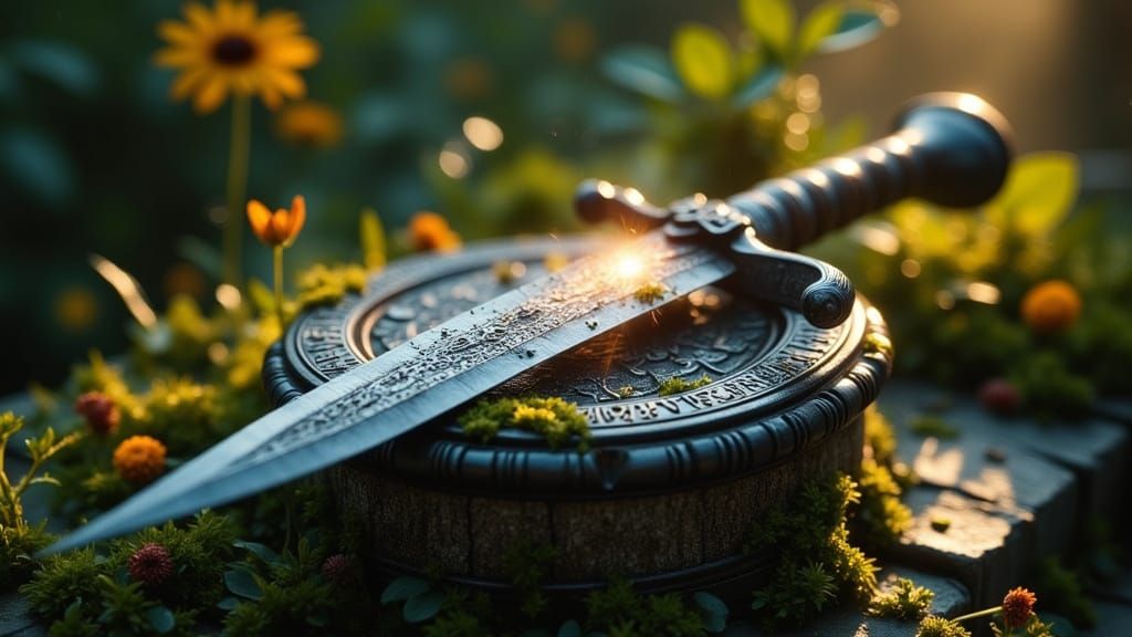 Mystical Dagger 'Monk's Kiss' in Ethereal Light