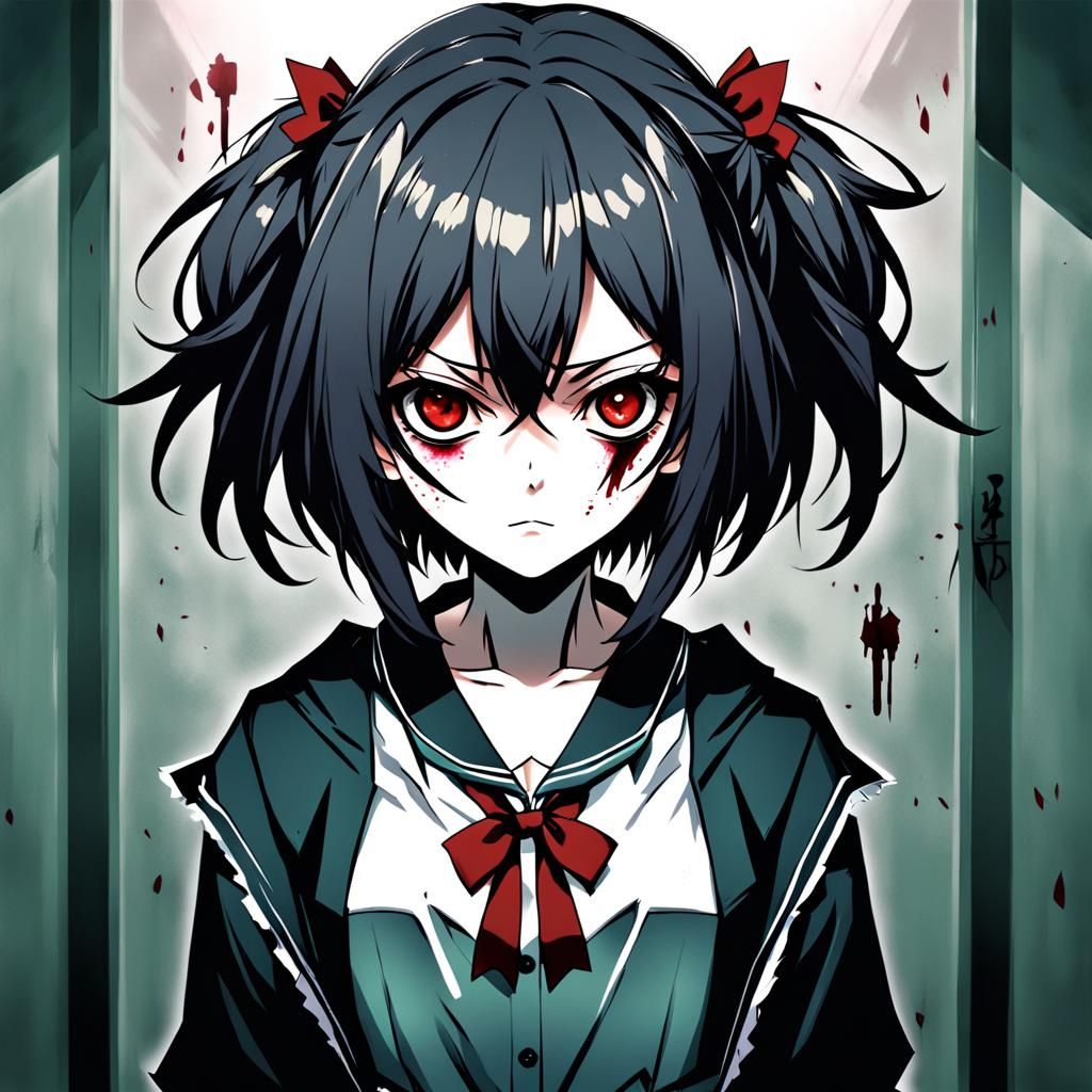 Yandere Schoolgirl Anime Key Visual