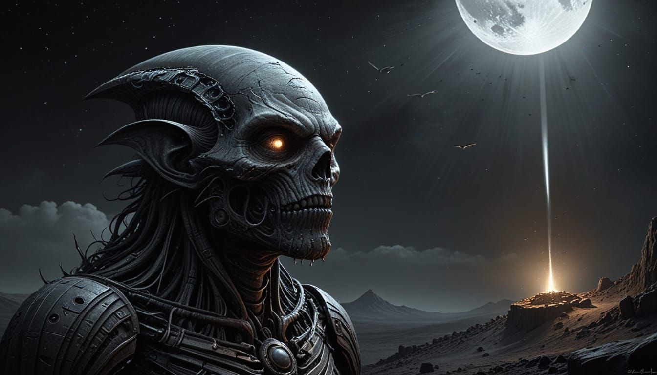 Ethereal Lunar Visitor by Anton Semenov