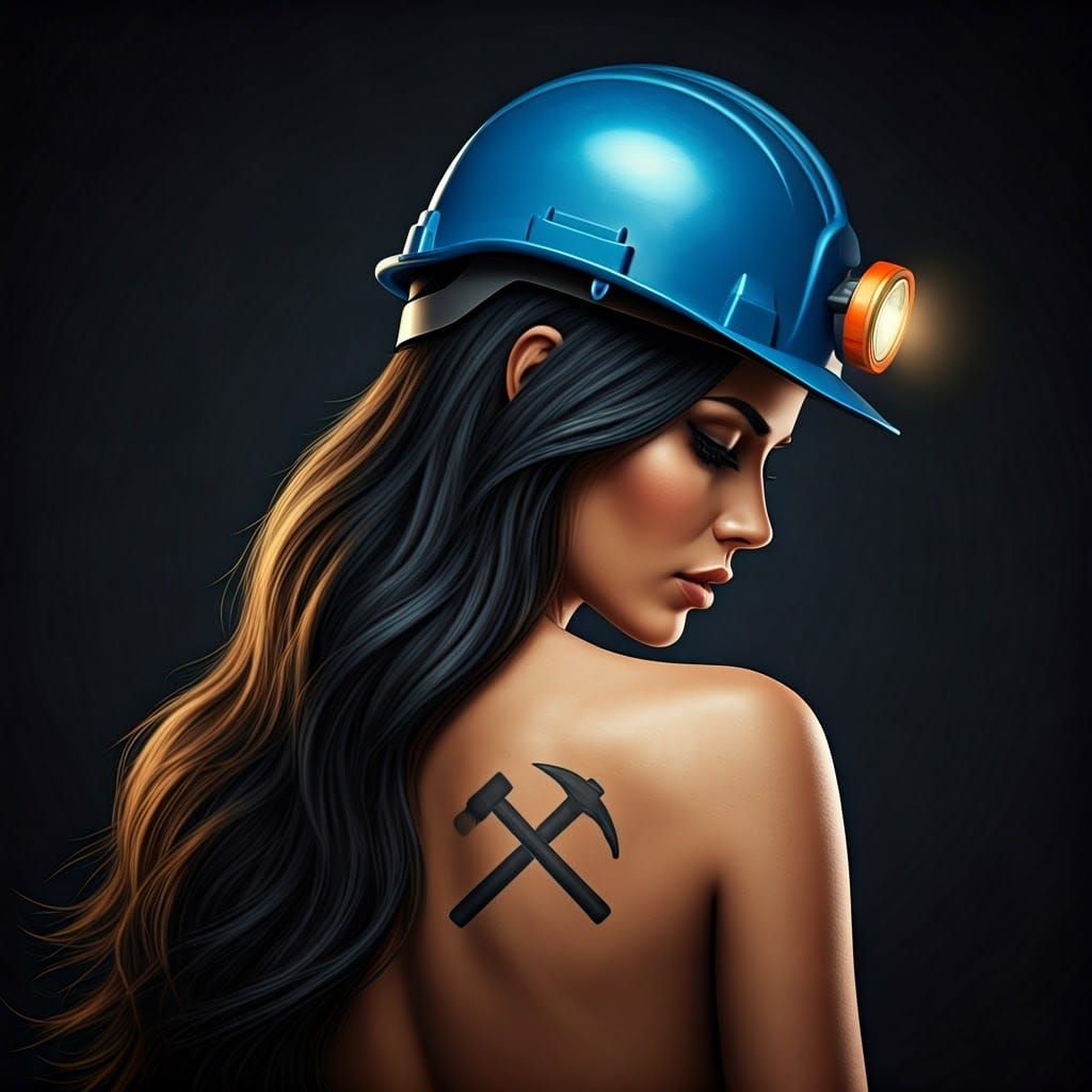 Italian Woman Geologist with Mining Tattoo