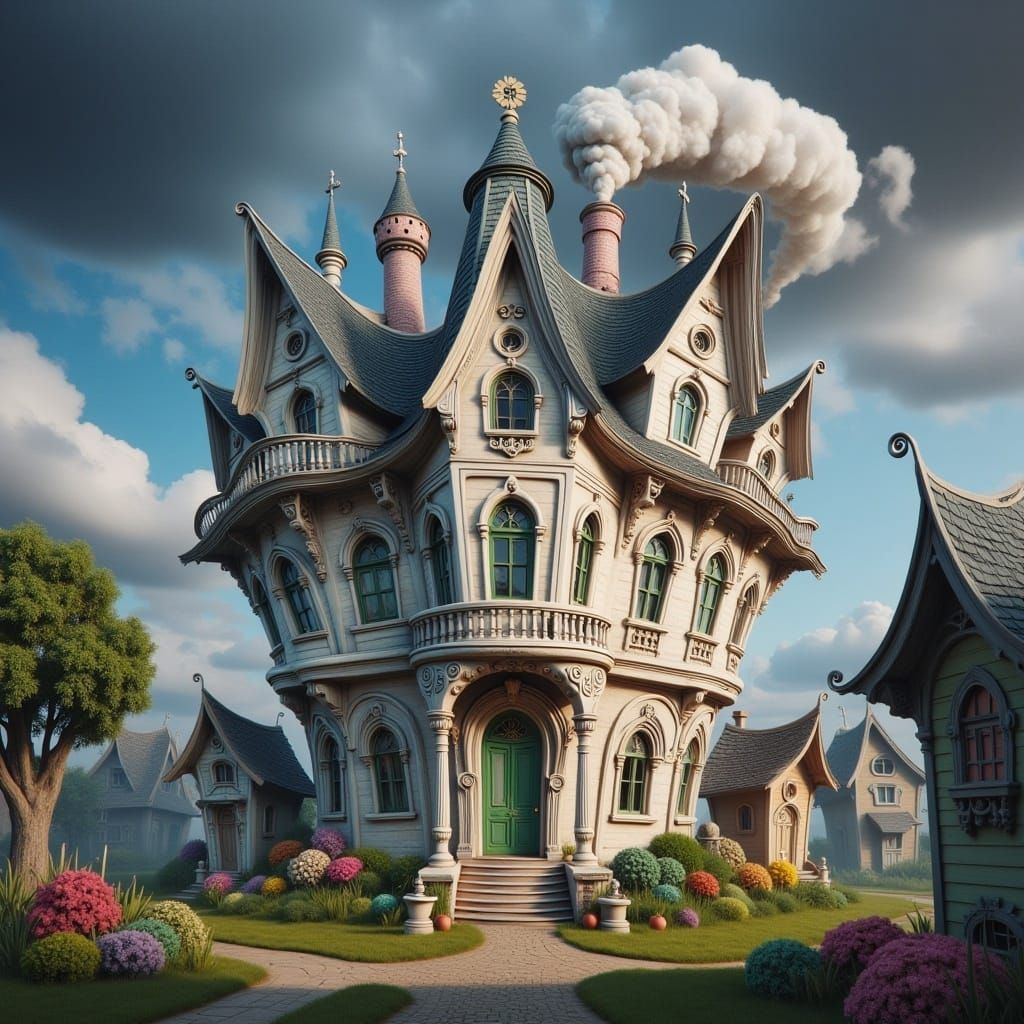 Wonky White House: A Cartoonish Rendition