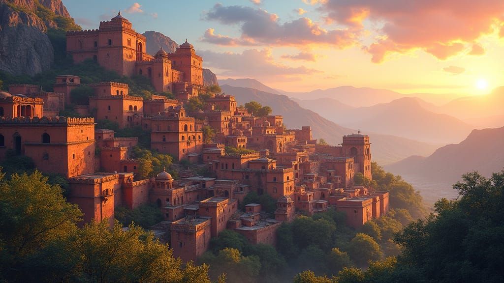 Rajasthan Village Revealed in Breathtaking Splash Art
