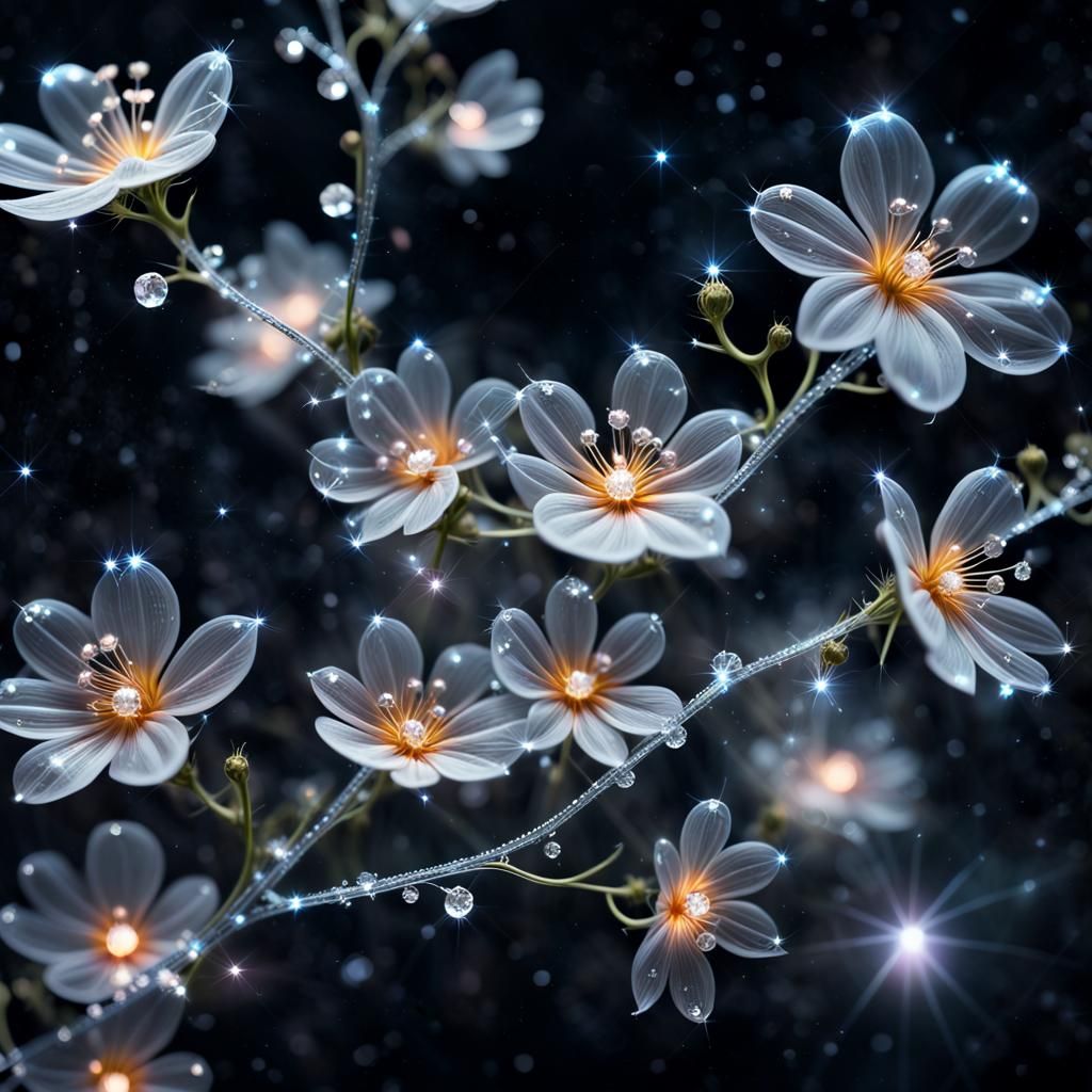 Vibrant Cosmic Star Vine in Surreal Style