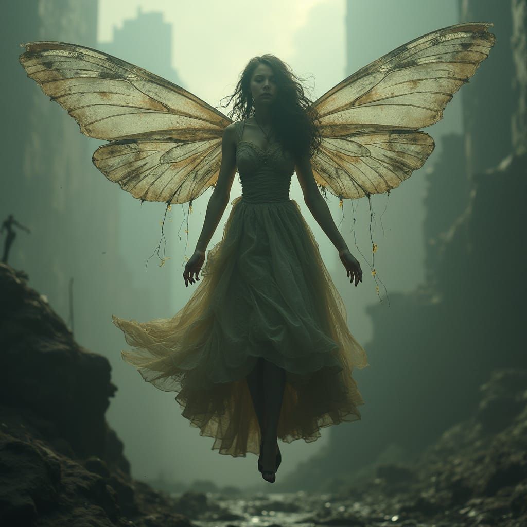 Doomsday Fairy in Victorian Style Digital Matte Painting