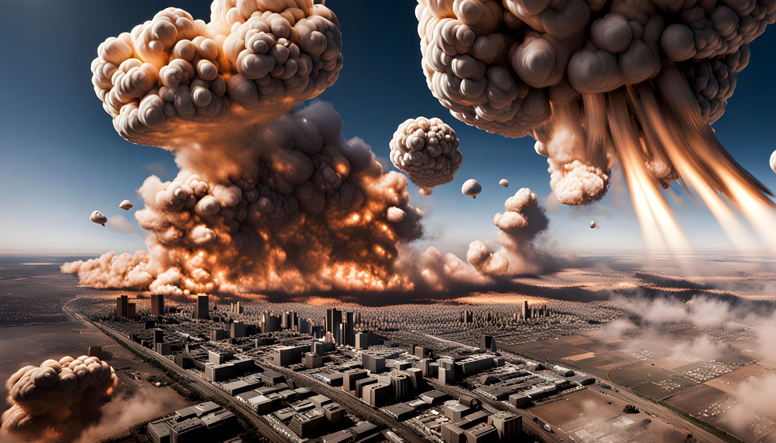 Spacecraft Departs Amid Mushroom City Explosion