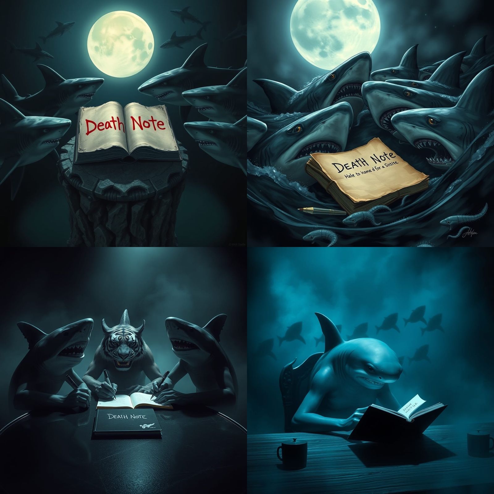 Sharks Plotting with the Death Note