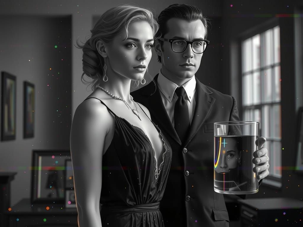 knolling Trompe l'oeil mirrors glass  iridescent fog laser beams abstract surrealism 3D  cosmic portals natural vibrant ...