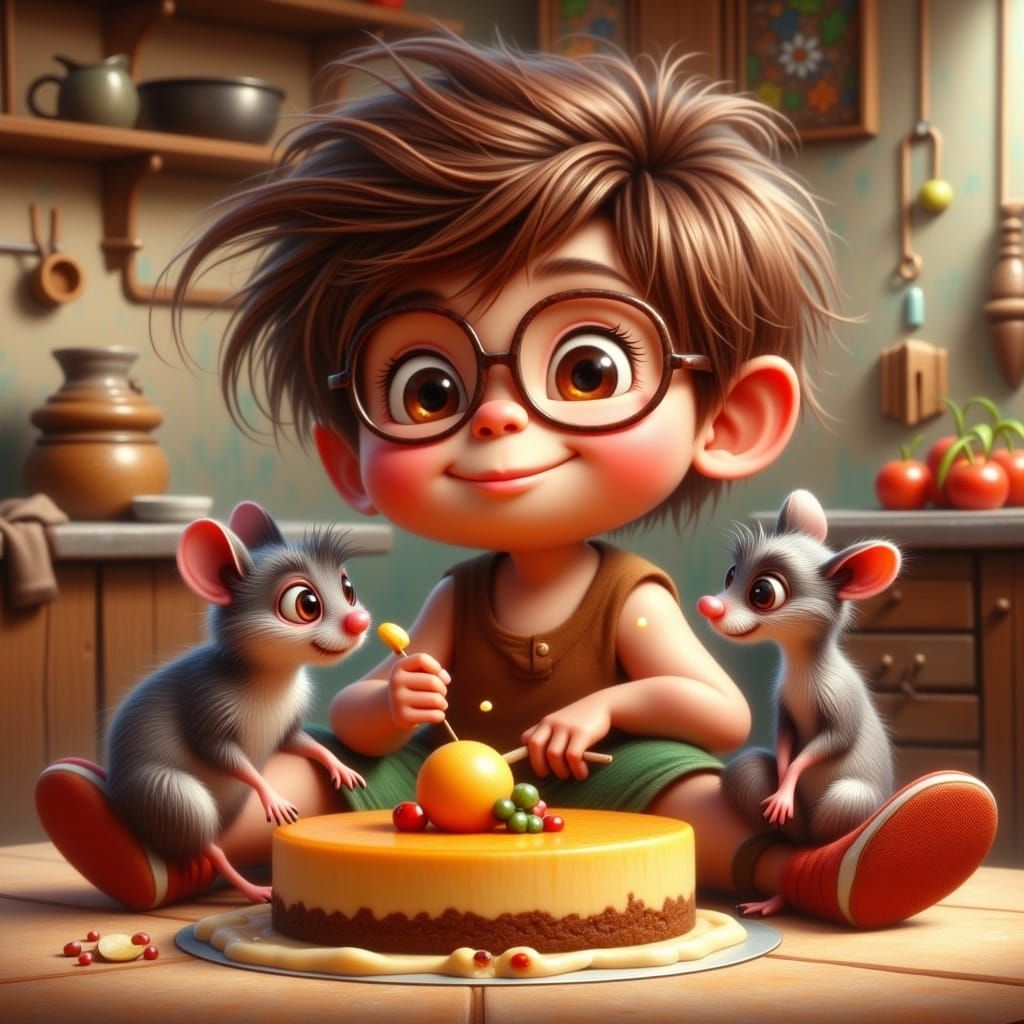 Sharing a tasty cheesecake (Lora:Fiosfantasyglow:1.0)