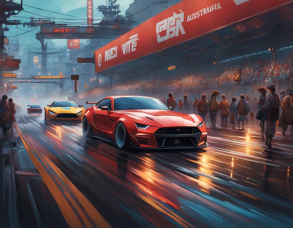 Racing on a rainy day