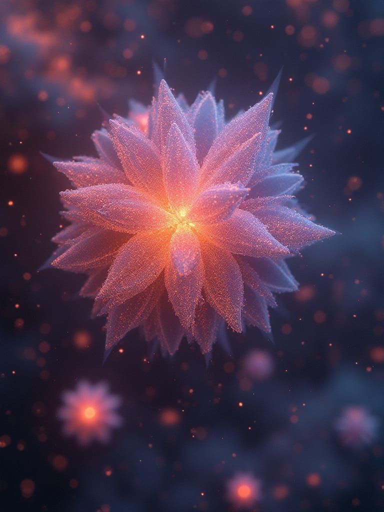 Quantum Dot Ditsyflowers Semiconductor Nanocrystals on Hyper...