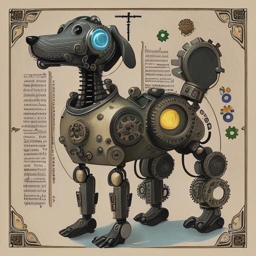 Illuminated Manuscript Guide to Robot Dog Care