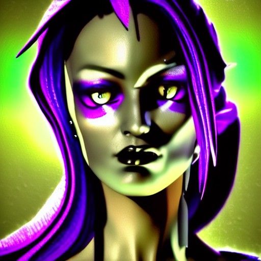 Gothic Goddess of Beauty: Photorealistic 3D Rendering