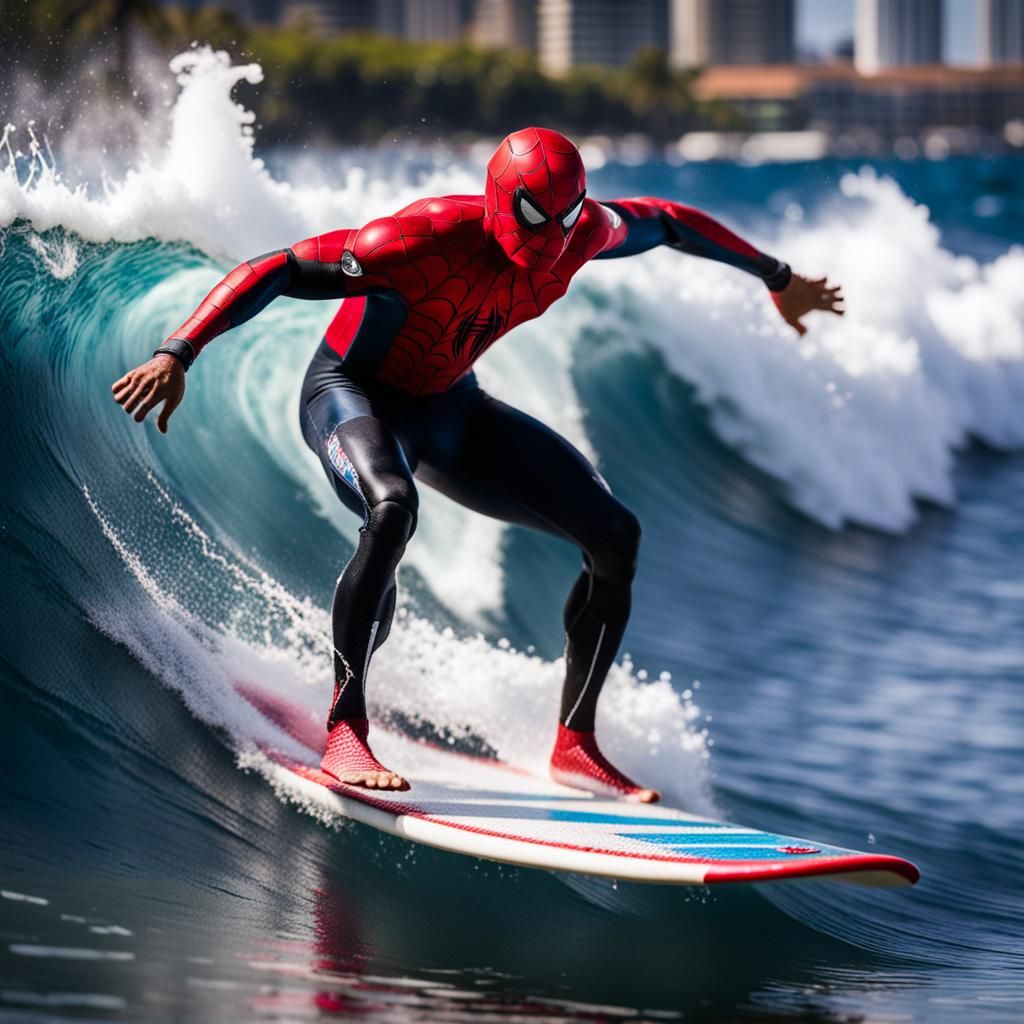 Spiderman Surfing in Hawaii: Professional Photography