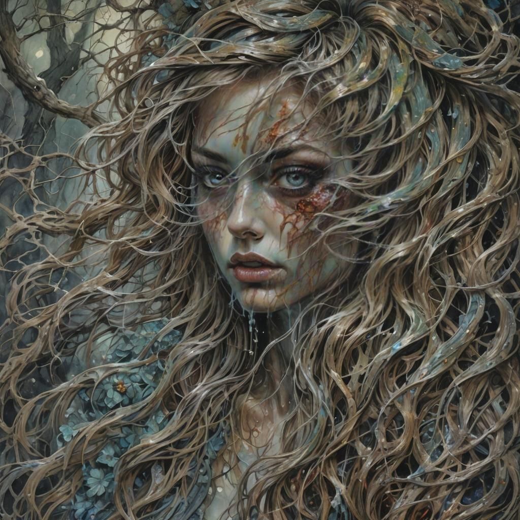 Beautiful Woman Portrait in Luminist Style