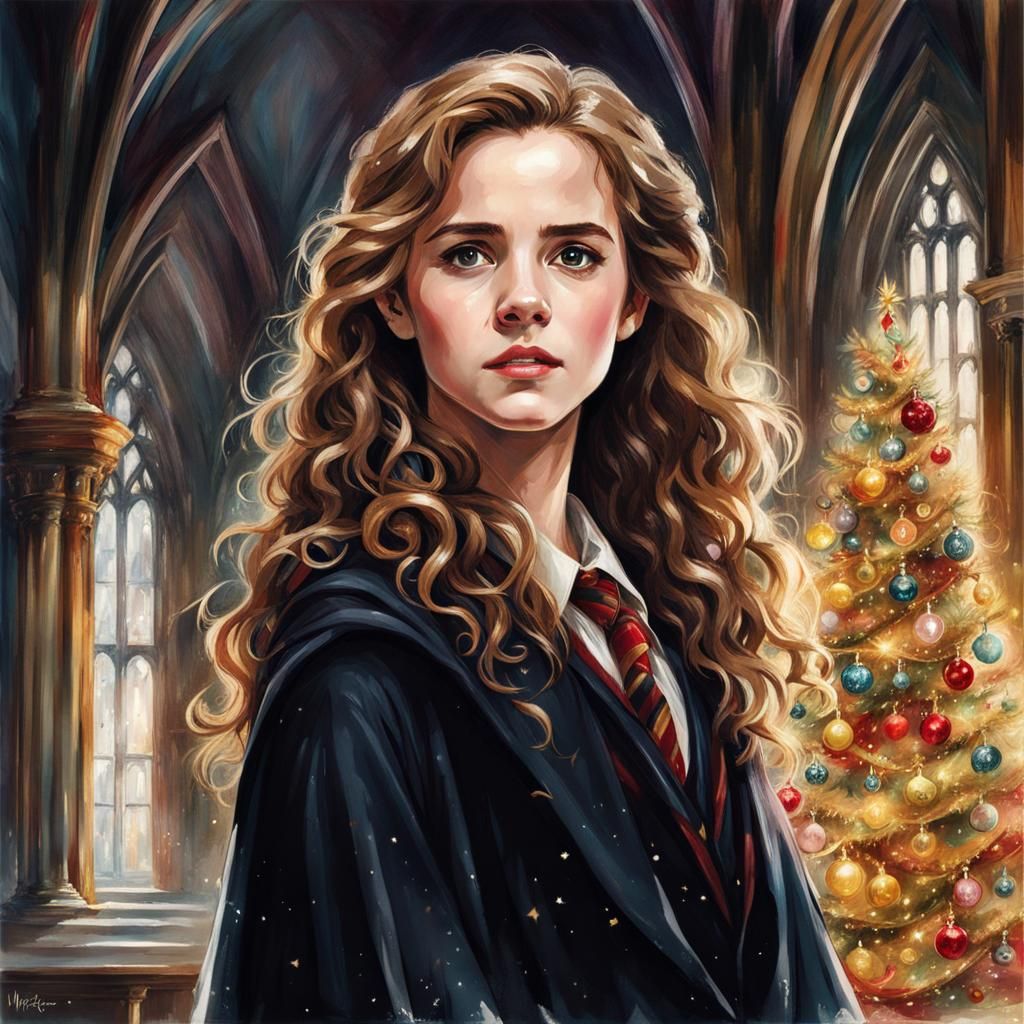 Hermione Christmas at Hogwarts