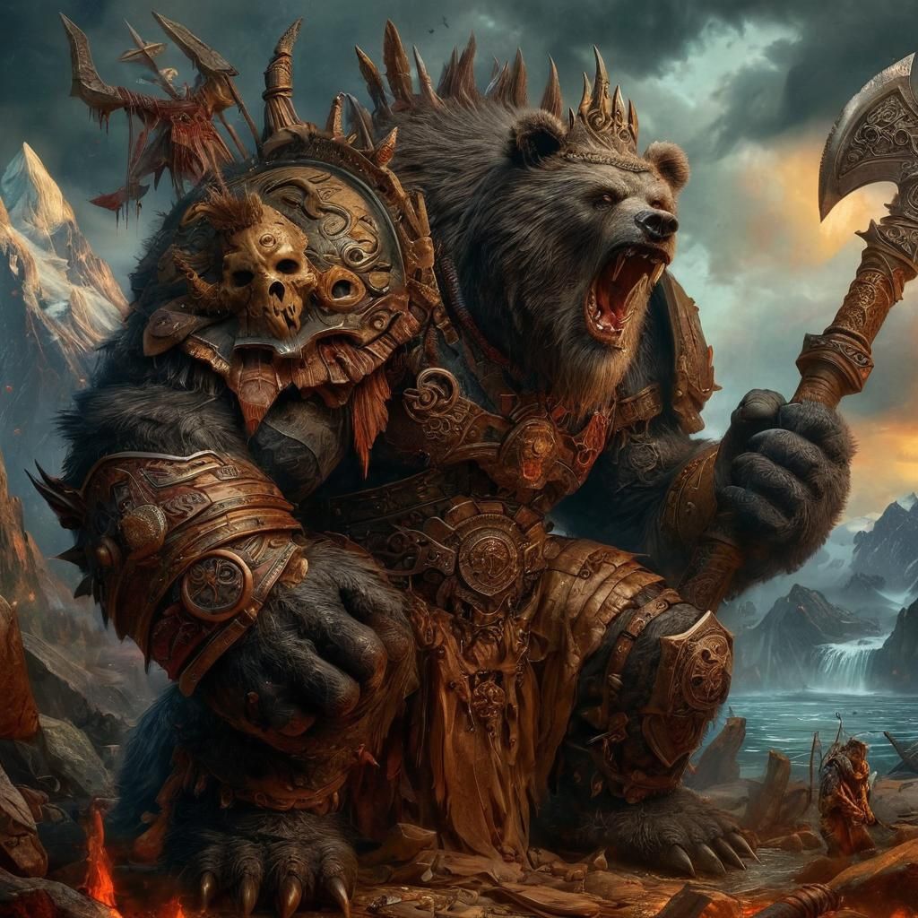 Kodiak Bear Legionnaire in Elemental Darkness